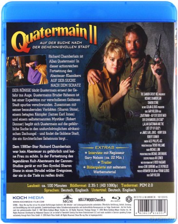 Allan Quatermain and the Lost City of Gold (Quatermain i zaginione Miasto Złota) [Blu-Ray]