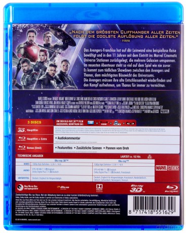 Avengers: Endgame (Avengers: Koniec gry) [Blu-Ray 3D]+[2xBlu-Ray]