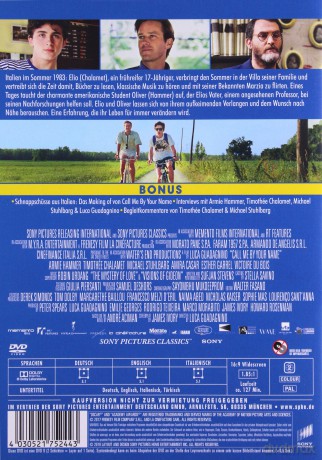 Call me by your name (Tamte dni, tamte noce) [DVD]