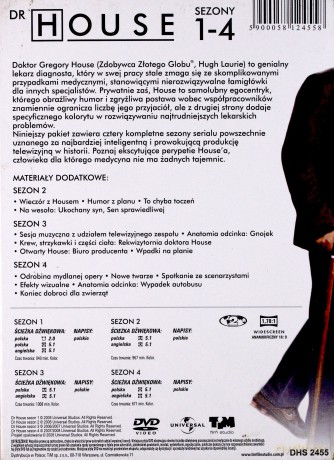 Dr House sezony 1+2+3+4 [BOX] [19DVD]