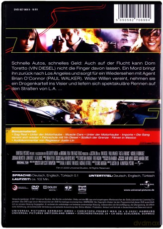 Fast & Furious 4 (Szybko i wściekle) [DVD]
