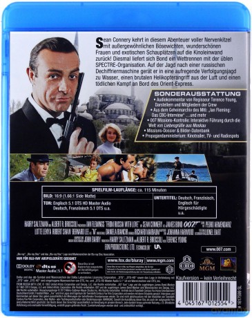 007 James Bond From Russia with Love (Pozdrowienia z Rosji) [Blu-Ray]