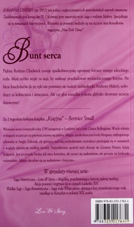 Romans historyczny 74: Bunt serca - Johanna Lindsey [książka]