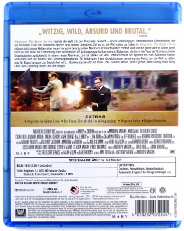 Kingsman: The Golden Circle (Kingsman: Złoty krąg) [Blu-Ray]