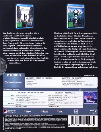 Maleficent 1-2 (Czarownica 1-2) [Blu-Ray]