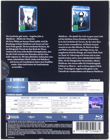 Maleficent 1-2 (Czarownica 1-2) [Blu-Ray]
