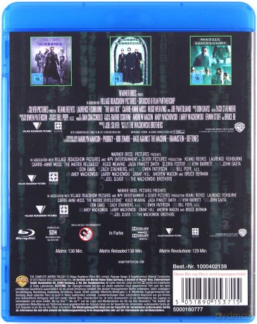 Matrix Trilogy (Matrix 1-3) [Blu-Ray]
