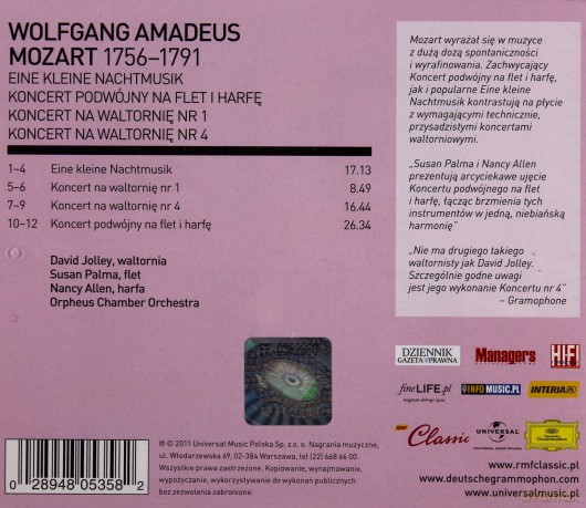 Orpheus Chamber Orchestra: RMF Classic Kolekcja: Mozart/Eine Kleine [CD]