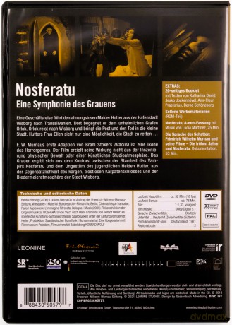 Nosferatu, a Symphony of Terror (Nosferatu - symfonia grozy) [DVD]