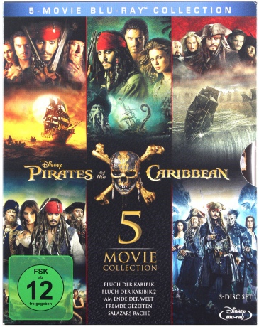 Pirates of the Caribbean 1-5 (Piraci z Karaibów 1-5) [Blu-Ray]
