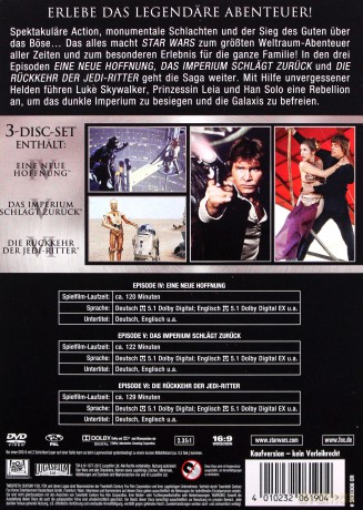Star Wars Episode IV-VI (Gwiezdne wojny Epizody IV-VI) [3DVD]