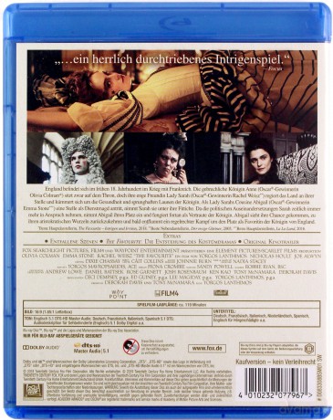 The Favourite (Faworyta) [Blu-Ray]