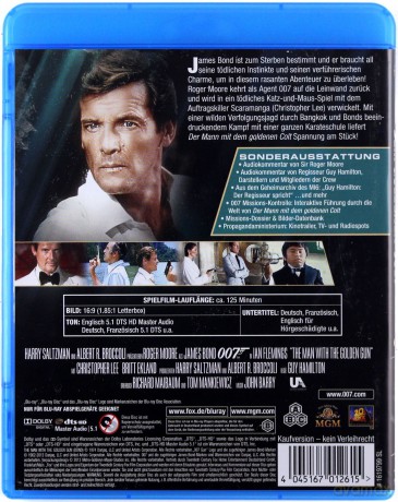 007 James Bond The Man with the Golden Gun (Czlowiek ze złotym pistoletem) [Blu-Ray]