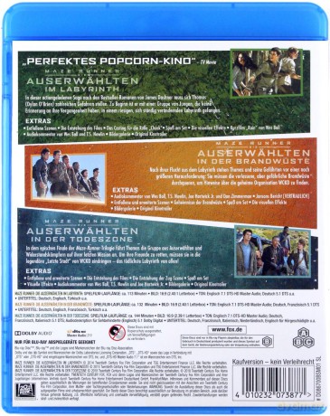 The Maze Runner Trilogy (Więzień labiryntu 1-3) [3xBlu-Ray]