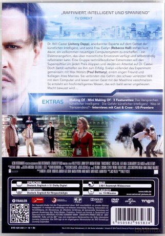 Transcendence (Transcendencja) [DVD]