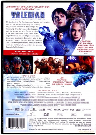 Valerian and the City of a Thousand Planets (Valerian i miasto tysiąca planet) [DVD]