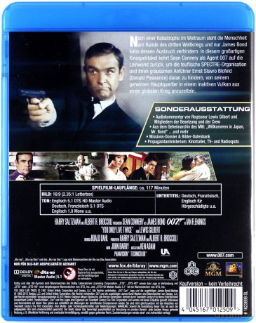007 James Bond: You Only Live Twice (Żyje sie tylko dwa razy) [Blu-Ray]