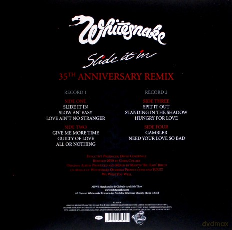 Whitesnake: Slide It In (35th Anniversary Remix) (Red) [2xWinyl]