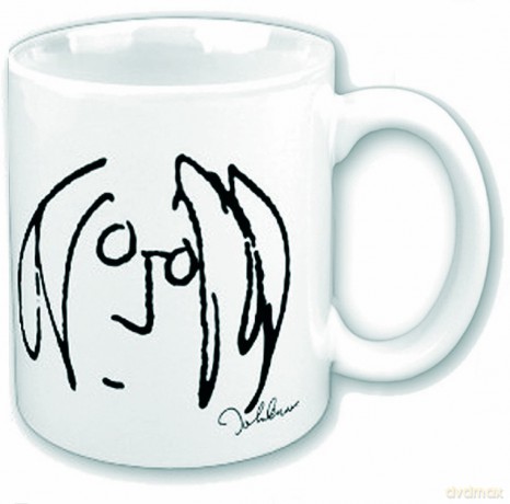 John Lennon: Self Portrait Black On White Boxed Mug, White [KUBEK]