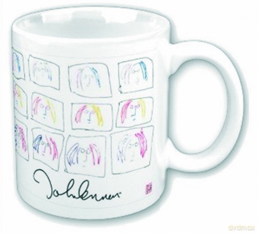 John Lennon: Self Portrait Black On White Boxed Mug, White [KUBEK]