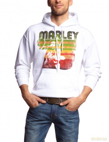 Bob Marley: Marley 75, Pulover Hoodie, White (L) [BLUZA]