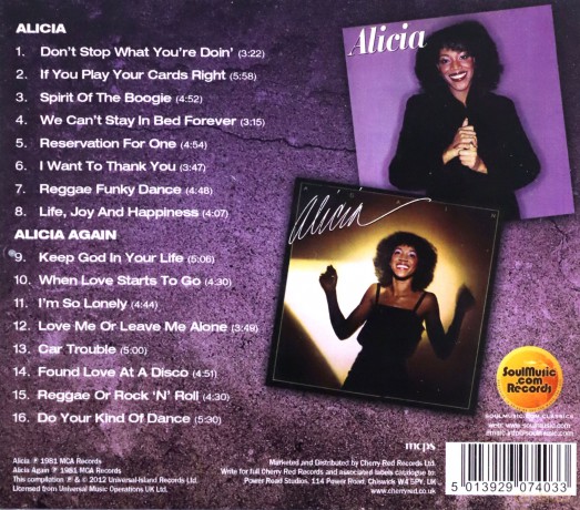 Alicia Myers: Alicia/Alicia Again [CD]