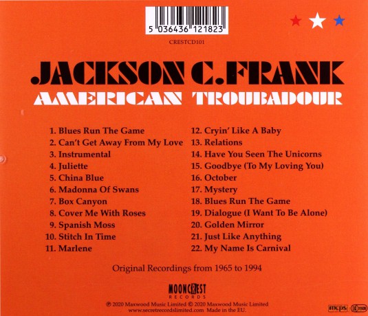 Jackson C. Frank: American Troubadour [CD]