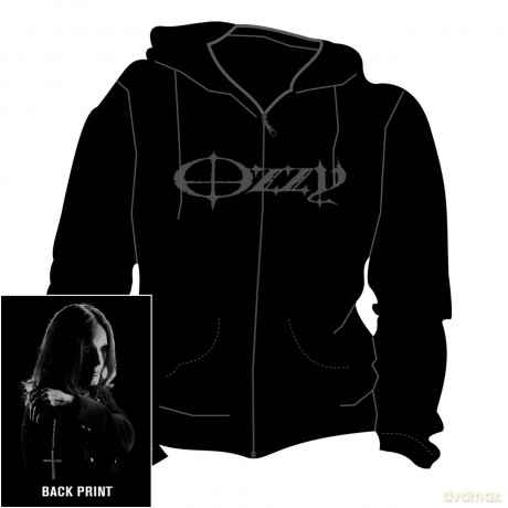 Ozzy Osbourne: Crown, Zipped Hoodie, Black (S) [BLUZA]