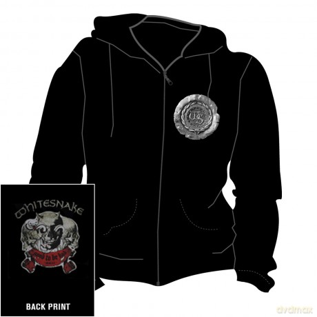 Whitesnake: Logo, Zipped Hoodie, Black (L) [BLUZA]