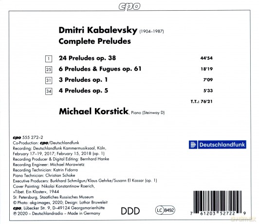 Michael Korstick: Dmitri Kabalevsky: Complete Preludes [CD]