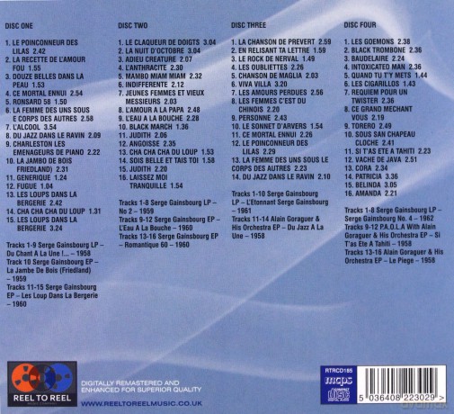 Serge Gainsbourg: Four Classic Albums Plus Eps 1958 - 1962 [4CD]