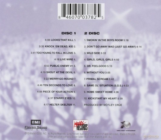Motley Crue: Live: Entertainment Or Death [2CD]