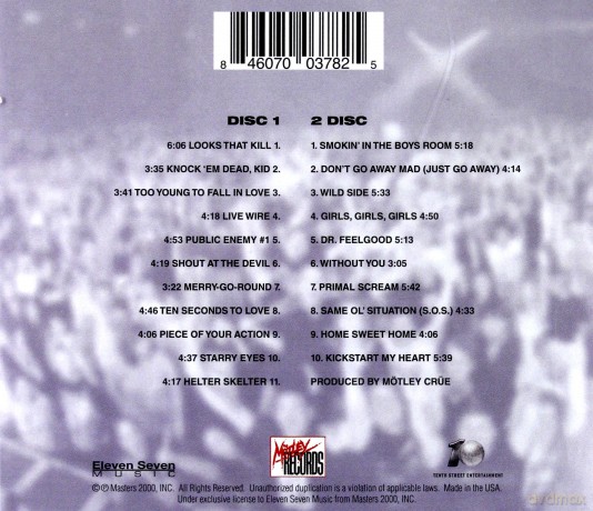 Motley Crue: Live: Entertainment Or Death [2CD]