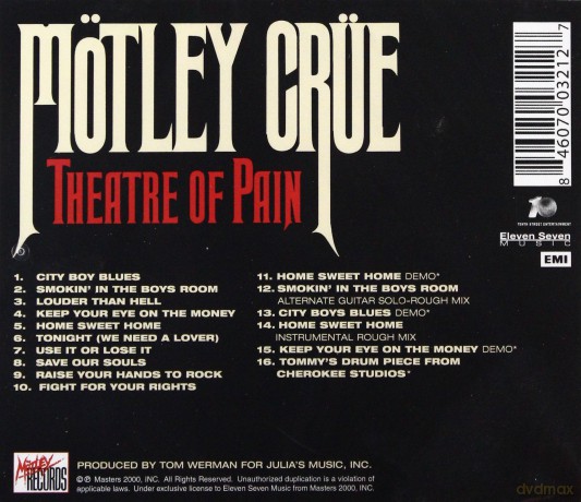 Motley Crue: Theatre Of Pain [CD]