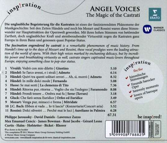 Angel Voices: The Magic Of The Castrati [CD]