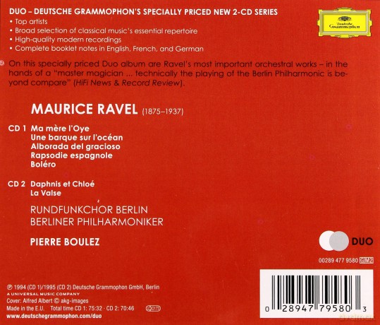 Pierre Boulez: Ravel: Orchestral Works (Duo) [2CD]