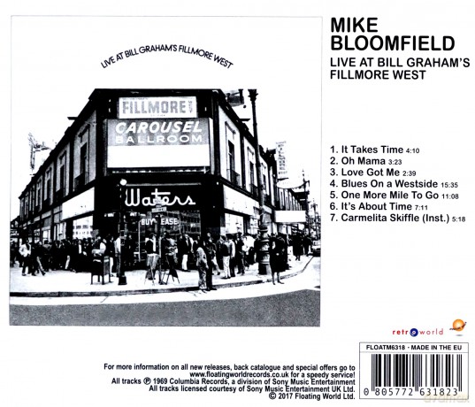 Mike Bloomfield: Live At Bill GrahamS Fillmore West [CD]