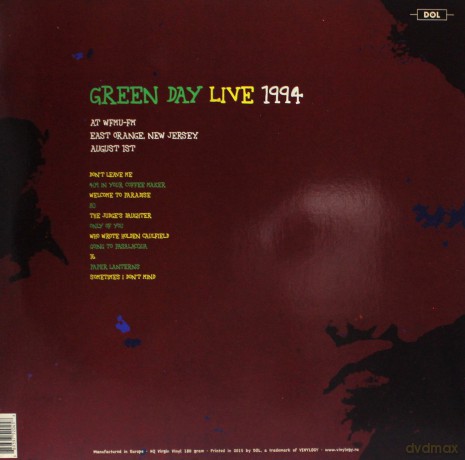 Green Day: Live At Wfmu-Fm East Orange New Jersey August 1st 1994 (Green) [Winyl]