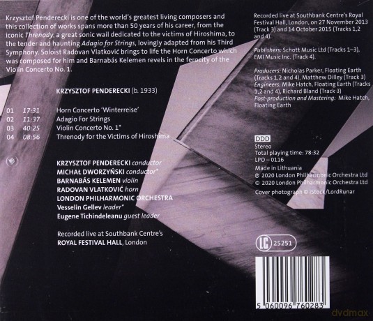 Krzysztof Penderecki: Horn And Violin Concertos [CD]