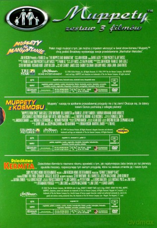 Muppety Trylogia: Muppety na Manhattanie / Muppety z kosmosu / Dzieciństwo Kermita [BOX] [3DVD]