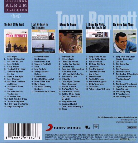 Tony Bennett: Original Album Classics  [5CD]