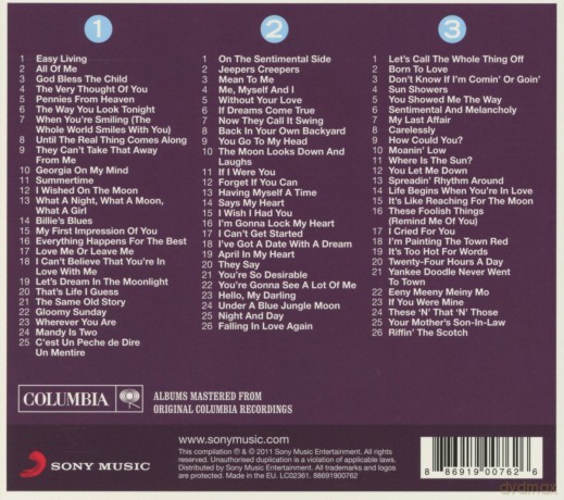 Billie Holiday: The Real Billie Holiday  (digipack) [3CD]