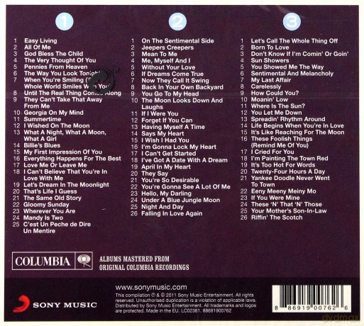 Billie Holiday: The Real Billie Holiday  (digipack) [3CD]