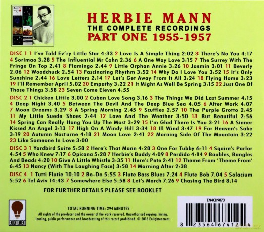 Herbie Mann: The Complete Recordings: 1955-1957 [4CD]