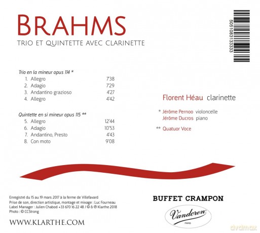 Brahms: Florent Heau (digipack) [CD]