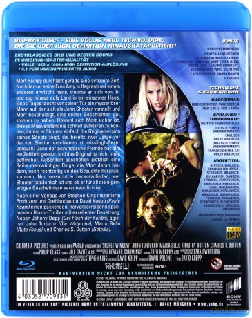 Sekretne okno [Blu-Ray]