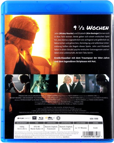 9 1/2 Weeks (Dziewięć i pół tygodnia) [Blu-Ray]