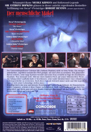 The Human Stain (Piętno) [DVD]