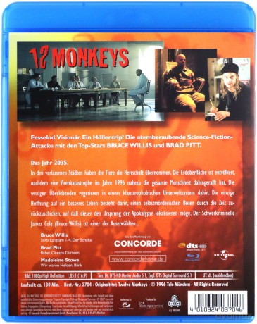 Twelve Monkeys (12 małp) [Blu-Ray]