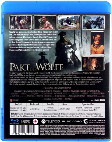 Brotherhood of the Wolf (Director's Cut) (Braterstwo wilków) [Blu-Ray]